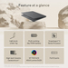 ASUS Zenbook A14 UX3407QA-QD220W Copilot+ PC Qualcomm Snapdragon X1-26-100 Laptop 35,6 cm (14") WUXGA 32 GB LPDDR5x-SDRAM 1 TB SSD Wi-Fi 6E (802.11ax) Windows 11 Home Belgisch Grijs