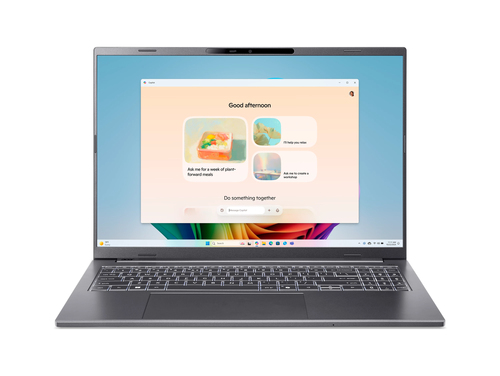 Acer Aspire 16 AI A16-61M-R7K9 Copilot+ PC AMD Ryzen AI 5 330 Laptop 40,6 cm (16") WUXGA 32 GB LPDDR5x-SDRAM 512 GB SSD Wi-Fi 6E (802.11ax) Windows 11 Home Grijs