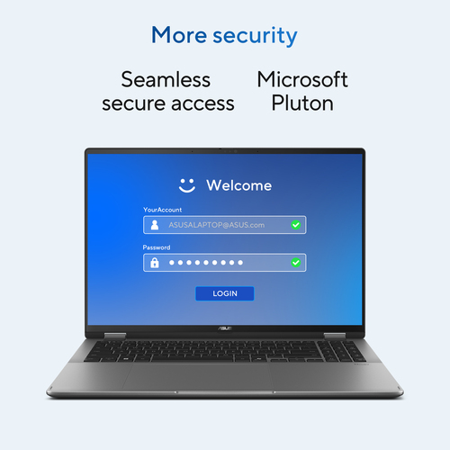 ASUS Vivobook 16 Flip TP3607SA-SI131W Copilot+ PC Intel Core Ultra 7 256V Hybride (2-in-1) 40,6 cm (16") Touchscreen WUXGA 16 GB LPDDR5x-SDRAM 512 GB SSD Wi-Fi 7 (802.11be) Windows 11 Home Belgisch Grijs