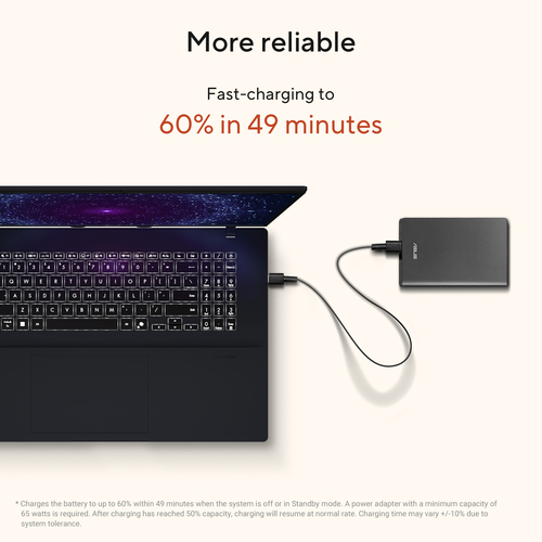 ASUS Vivobook 18 M1807HA-S16512W Copilot+ PC AMD Ryzen™ 7 260 Laptop 46,7 cm (18.4") WUXGA 16 GB DDR5-SDRAM 512 GB SSD Wi-Fi 6 (802.11ax) Windows 11 Home Zilver AZERTY Belgisch