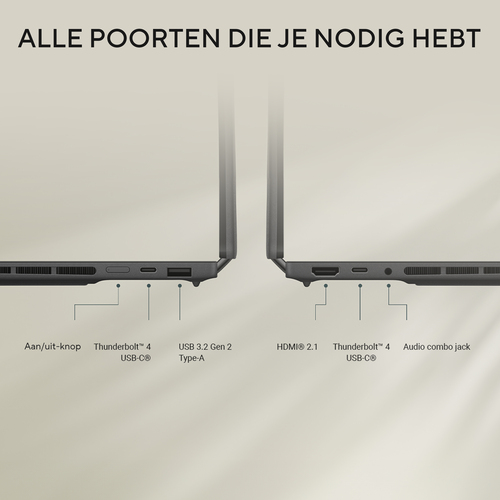 ASUS Zenbook Duo UX8407AA-SN481WS Intel Core Ultra 9 386H Laptop 35,6 cm (14") Touchscreen 3K 32 GB LPDDR5x-SDRAM 1 TB SSD Wi-Fi 7 (802.11be) Windows 11 Home Grijs AZERTY Belgisch