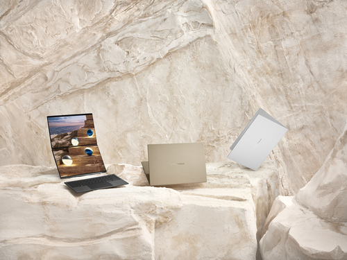 ASUS Zenbook Duo UX8407AA-SN481WS Intel Core Ultra 9 386H Laptop 35,6 cm (14") Touchscreen 3K 32 GB LPDDR5x-SDRAM 1 TB SSD Wi-Fi 7 (802.11be) Windows 11 Home Grijs AZERTY Belgisch