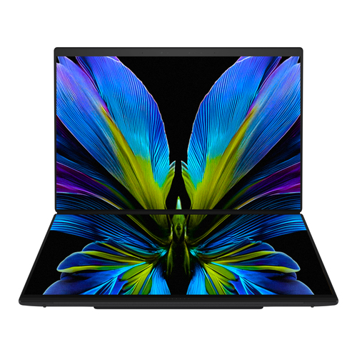 ASUS Zenbook Duo UX8407AA-SN481WS Intel Core Ultra 9 386H Laptop 35,6 cm (14") Touchscreen 3K 32 GB LPDDR5x-SDRAM 1 TB SSD Wi-Fi 7 (802.11be) Windows 11 Home Grijs AZERTY Belgisch