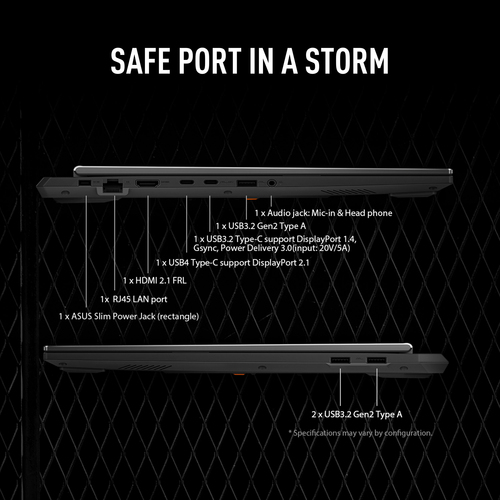 ASUS TUF Gaming A16 FA608UP-TU148W AMD Ryzen™ 7 260 Laptop 40,6 cm (16") WUXGA 16 GB DDR5-SDRAM 1 TB SSD NVIDIA GeForce RTX 5070 Wi-Fi 6E (802.11ax) Windows 11 Home Zwart, Grijs AZERTY Belgisch