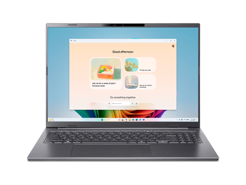 Acer Aspire 16 AI A16-52M-53B3 Copilot+ PC Intel Core Ultra 5 226V Laptop 40,6 cm (16") WUXGA 16 GB LPDDR5x-SDRAM 512 GB SSD Wi-Fi 7 (802.11be) Windows 11 Home Grijs