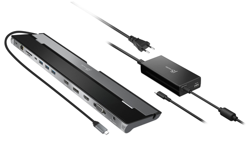 j5create JCD543P-EN USB-C® Triple Display Docking Station met 100W PD Adapter - EU
