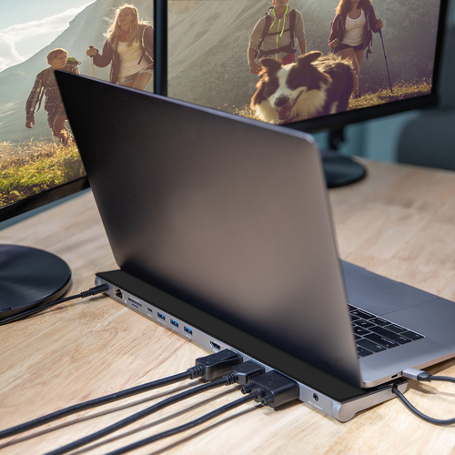 j5create JCD543P-EN USB-C® Triple Display Docking Station met 100W PD Adapter - EU
