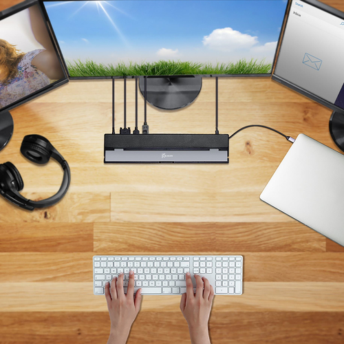 j5create JCD543P-EN USB-C® Triple Display Docking Station met 100W PD Adapter - EU