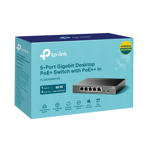 TP-Link TL-SG1005P-PD netwerk-switch Gigabit Ethernet (10/100/1000) Power over Ethernet (PoE) Zwart