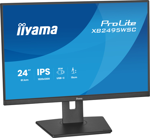 iiyama ProLite XB2495WSC-B1 computer monitor 61,2 cm (24.1") 1920 x 1200 Pixels WUXGA LED Zwart