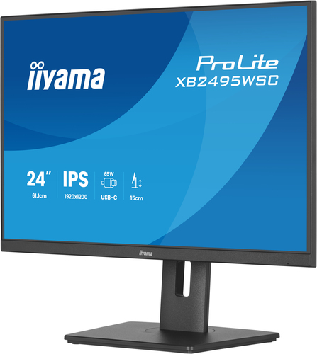 iiyama ProLite XB2495WSC-B1 computer monitor 61,2 cm (24.1") 1920 x 1200 Pixels WUXGA LED Zwart