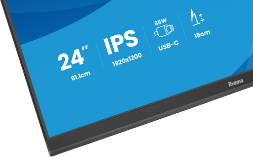 iiyama ProLite XB2495WSC-B1 computer monitor 61,2 cm (24.1") 1920 x 1200 Pixels WUXGA LED Zwart