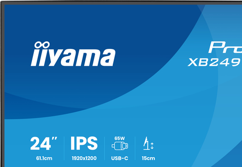 iiyama ProLite XB2495WSC-B1 computer monitor 61,2 cm (24.1") 1920 x 1200 Pixels WUXGA LED Zwart