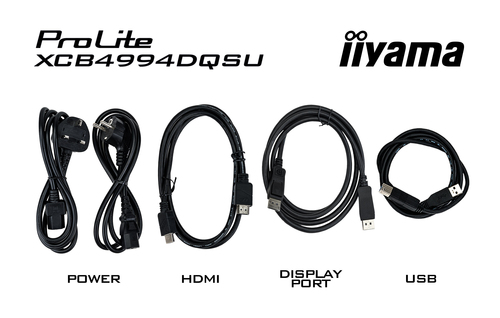 iiyama ProLite XCB4994DQSU-B1 computer monitor 124,5 cm (49") 5120 x 1440 Pixels Dual QHD LCD Zwart