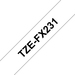 Brother TZE-FX231 labelprinter-tape Zwart op wit TZ