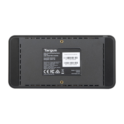 Targus DOCK310EUZ laptop dock & poortreplicator Bedraad USB 3.2 Gen 1 (3.1 Gen 1) Type-C Zwart