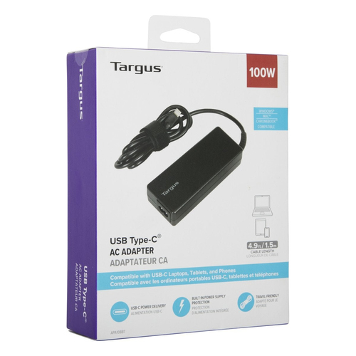 Targus APA108EU netvoeding & inverter Binnen 100 W Zwart