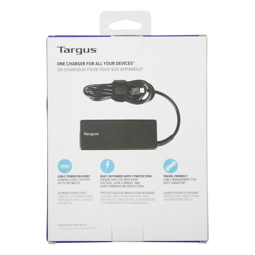 Targus APA108EU netvoeding & inverter Binnen 100 W Zwart