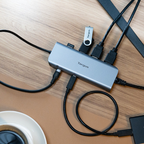 Targus DOCK427GL laptop dock & poortreplicator Bedraad USB 3.2 Gen 2 (3.1 Gen 2) Type-C Grijs
