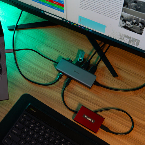 Targus DOCK427GL laptop dock & poortreplicator Bedraad USB 3.2 Gen 2 (3.1 Gen 2) Type-C Grijs