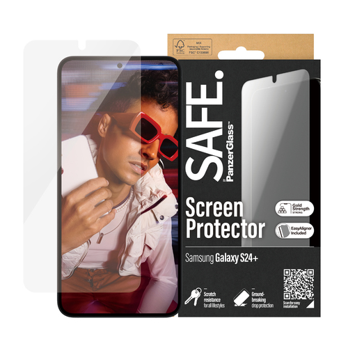 PanzerGlass SAFE. by ® Screen Protector Samsung Galaxy S24+ | Ultra-Wide Fit w. EasyAligner Doorzichtige schermbeschermer 1 stuk(s)