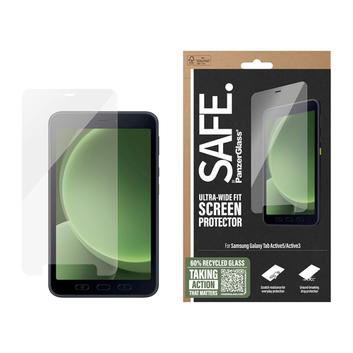PanzerGlass SAFE. by ® Screen Protector Samsung Galaxy Tab Active5 | Active3 | Ultra-Wide Fit Doorzichtige schermbeschermer 1 stuk(s)