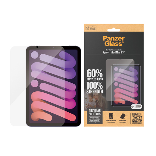 PanzerGlass ® Screen Protector iPad Mini 8.3'' (2021, 2024) | Ultra-Wide Fit Doorzichtige schermbeschermer Apple 1 stuk(s)