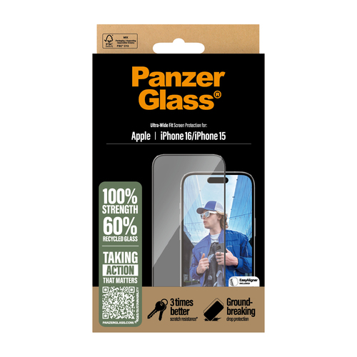 PanzerGlass PG Scrn iPhone 16 6.1Inch UWF