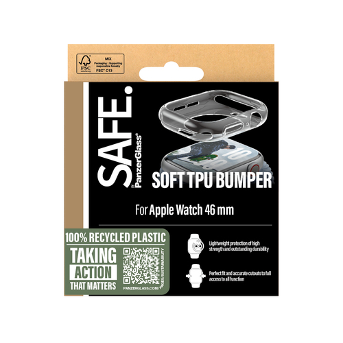 PanzerGlass SAFE by PG Scrn TPU Bump TP Watch 45mm Transparant