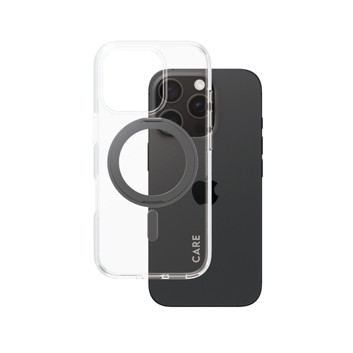 PanzerGlass CARE by PG BLK Kick/MagS iPhone16P 6.3 mobiele telefoon behuizingen Hoes Transparant
