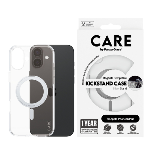 PanzerGlass CARE by PG SLV Kick/MagS iPhone16 6.7 mobiele telefoon behuizingen Hoes Transparant
