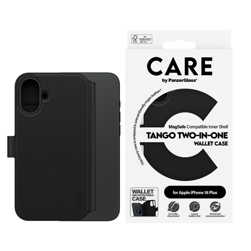 PanzerGlass CARE by PG Tango 2in1 wall iPhone16 6.7 mobiele telefoon behuizingen Hoes Transparant