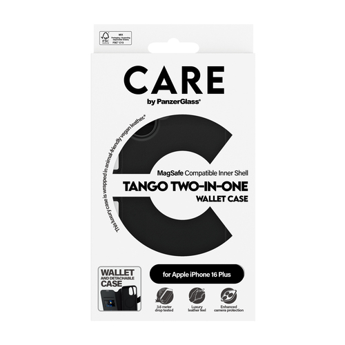 PanzerGlass CARE by PG Tango 2in1 wall iPhone16 6.7 mobiele telefoon behuizingen Hoes Transparant