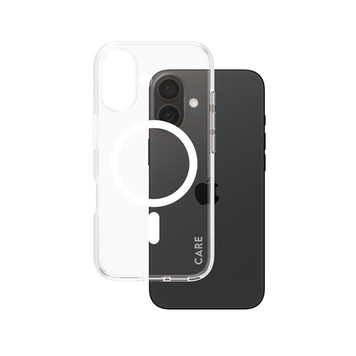 PanzerGlass CARE by PG White MagSafe iPhone16 6.1 mobiele telefoon behuizingen Hoes Transparant