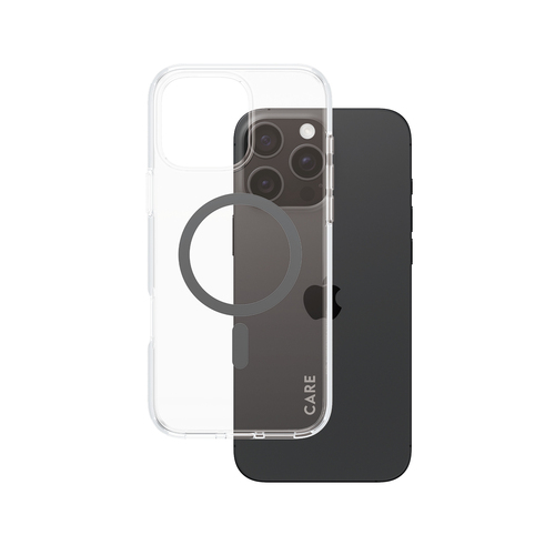 PanzerGlass CARE by PG BLK MagSafe iPhone16 6.9 Pro mobiele telefoon behuizingen Hoes Transparant