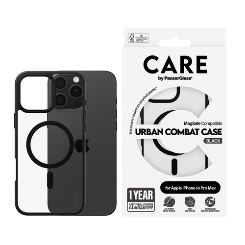 PanzerGlass CARE by PG UrbCom BLK MagS iPhone16P 6.9 mobiele telefoon behuizingen Hoes Transparant