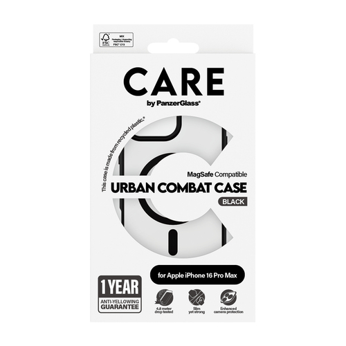 PanzerGlass CARE by PG UrbCom BLK MagS iPhone16P 6.9 mobiele telefoon behuizingen Hoes Transparant