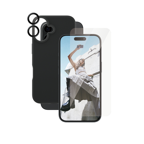 PanzerGlass CARE by ® Fashion 3-in-1 Bundle iPhone 16 mobiele telefoon behuizingen Hoes Transparant