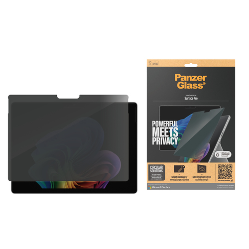 PanzerGlass ® Privacy Screen Protector Microsoft Surface Pro X | Pro 8 | Pro 9 | Pro 10 | Pro 11th Edition | Ultra-Wide Fit Doorzichtige schermbeschermer 1 stuk(s)