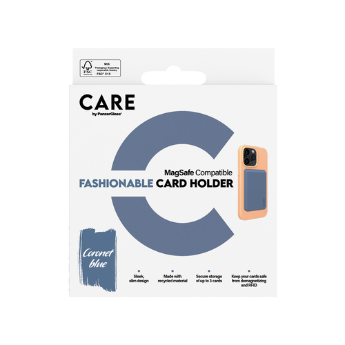 PanzerGlass PG CARE Cardholder Blue iPhone mobiele telefoon behuizingen Hoes Transparant