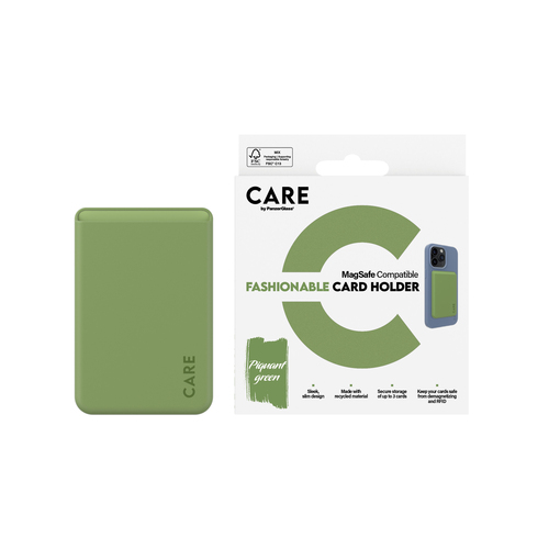 PanzerGlass CARE™ by ® Card Holder Green iPhone mobiele telefoon behuizingen Hoes Groen