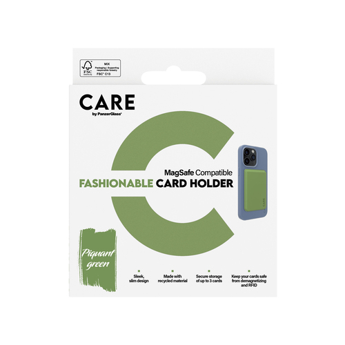 PanzerGlass CARE™ by ® Card Holder Green iPhone mobiele telefoon behuizingen Hoes Groen