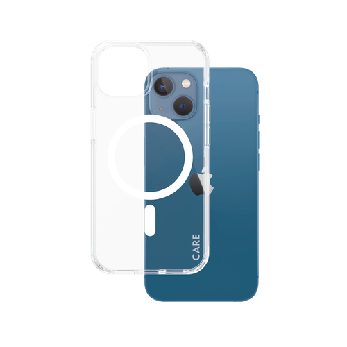 PanzerGlass CARE™ by ® Urban Combat Case Transparent w. White MagSafe iPhone 14 | 13 mobiele telefoon behuizingen Hoes Transparant