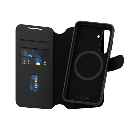 PanzerGlass CARE™ by ® Tango 2-in-1 Wallet Case w. Qi Compatible Samsung Galaxy S24+ mobiele telefoon behuizingen Hoes Zwart