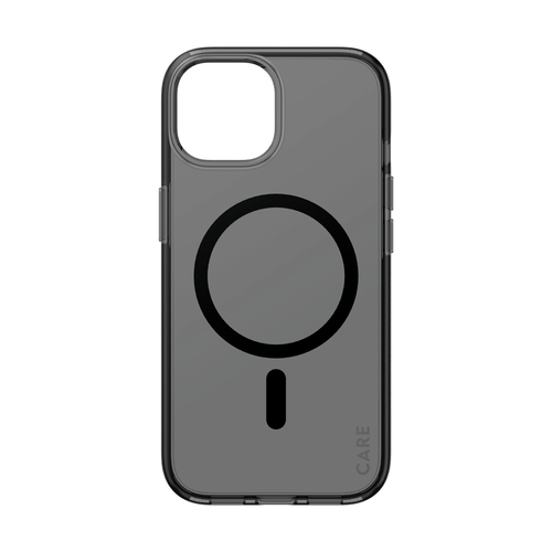 PanzerGlass CARE™ by ® Smokey Case w. Black MagSafe iPhone 15 mobiele telefoon behuizingen Hoes Zwart
