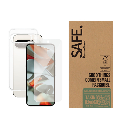 PanzerGlass SAFE. by ® 2-in-1 Bundle Google Pixel 9 Pro XL | Bulk Doorzichtige schermbeschermer 50 stuk(s)