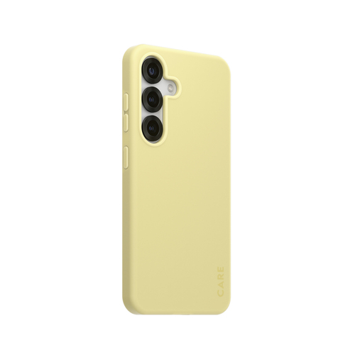 PanzerGlass CARE™ by ® Case Chardonnay w. Qi Compatible Samsung Galaxy S25 mobiele telefoon behuizingen Hoes Geel