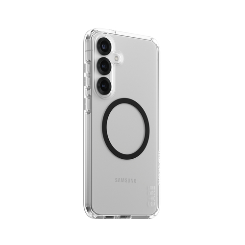 PanzerGlass CARE™ by ® Urban Combat Case Transparent w. Black Qi Compatible Samsung Galaxy S25+ mobiele telefoon behuizingen Hoes Transparant