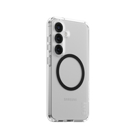 PanzerGlass CARE™ by ® Urban Combat Case Transparent w. Black Qi Compatible Samsung Galaxy S25 mobiele telefoon behuizingen Hoes Transparant