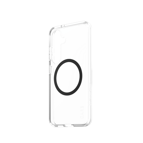 PanzerGlass CARE™ by ® Urban Combat Case Transparent w. Black Qi Compatible Samsung Galaxy S25 mobiele telefoon behuizingen Hoes Transparant